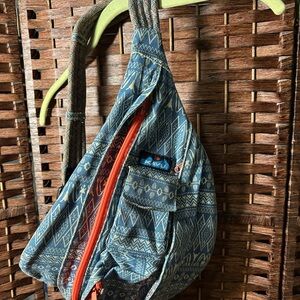 Kavu Teal and Orange Sling Bag